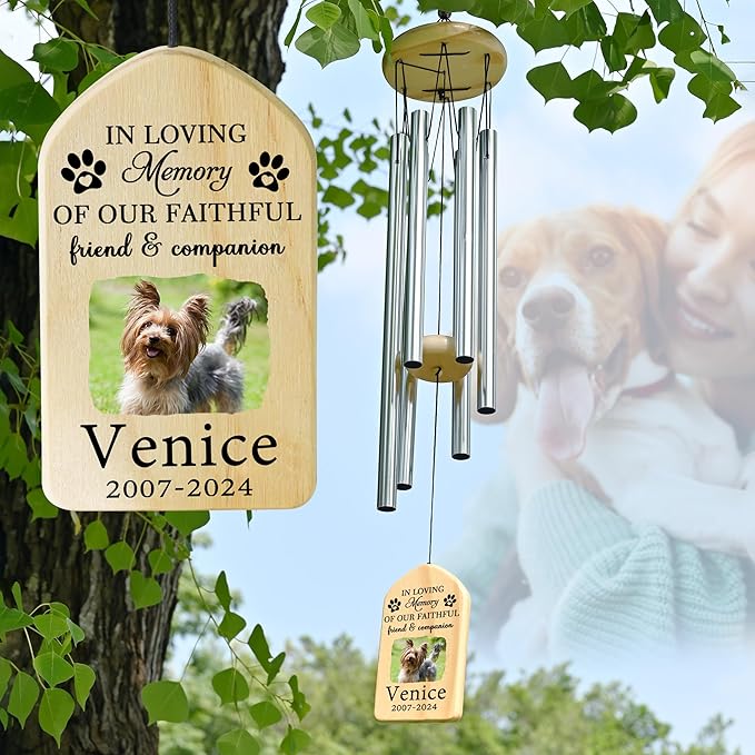 Personalized Pet Memorial Gifts, Pet Memorial Wind Chime, Dog Memorial Gifts, Cat Memorial Gifts, Pet Loss Gifts, Pet Loss Sympathy Gift, Dog Bereavement Gift, Dog Remembrance Gift - Friend Companion