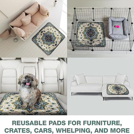 PUPIBOO Washable Pee Pads for Dogs and Cats - Super Absorbent Reusable Puppy Training Pads - 100% Waterproof, Leak-Proof & Non-Slip Whelping Pads for Pet Housebreaking