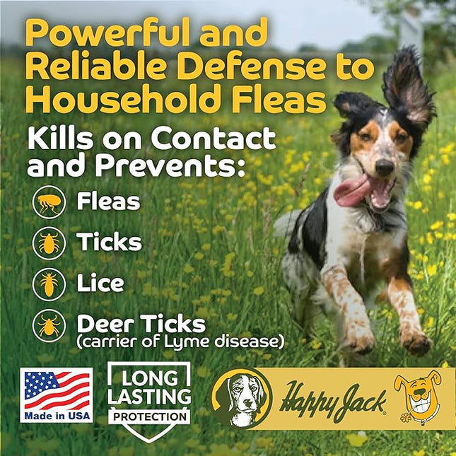 Happy Jack Flea and Tick Powder for Dogs & Puppies, Flea Powder for Flea Treatment & Control, Kills Pests, Ticks & Lice, Odorless & Non-Staining, Dust on Sleeping Quarters & Dogs (5 oz)