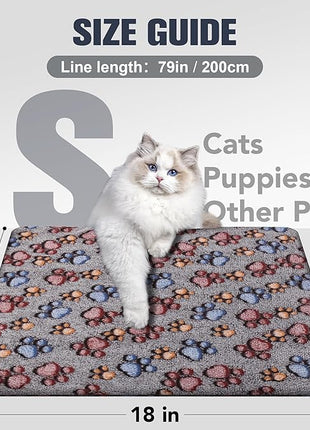 Cat Heating Pad, Waterproof Pet Heating Pad for Cats Dog Indoor, 11 Adjustable Temperature Cat Warming Bed Mat with Timer, Indoor Heated Bed with Chew Resistant Cord (S: 18'' L X 18W '')