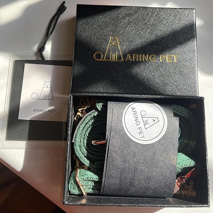 ARING PET Velvet Dog Collar and Leash Set, Soft Dog Collar and Leash, Adjustable Collars for Dogs