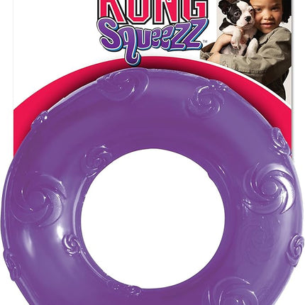 KONG Squeezz Ring Dog Toy, Medium, Assorted Colors
