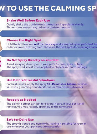 Calming Pheromone Spray & Scratch Repellent for Cats - Reduces Scratching Furniture, Pee - During Travel, Fireworks, Thunder, Vet Zone - Helps with Stress, Fighting, Hiding (1 pack 1.7 oz)