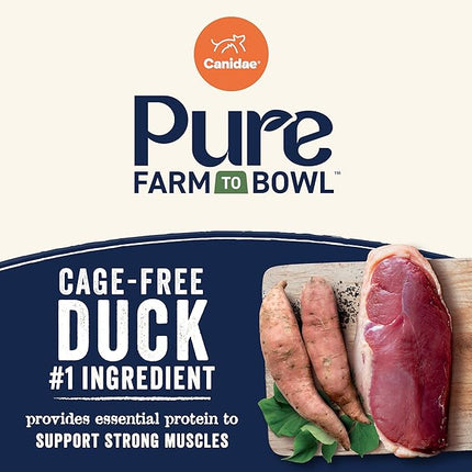 Canidae Pure Farm to Bowl Cage-free Duck & Sweet Potato, Adult, Grain-Free Dry Dog Food, 4lb