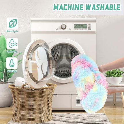 NOYAL Calming Donut Dog Bed for Small to Medium Dogs & Cats - Plush Faux Fur Anti-Anxiety Pet Bed with Machine Washable Cover & Non-Slip Base