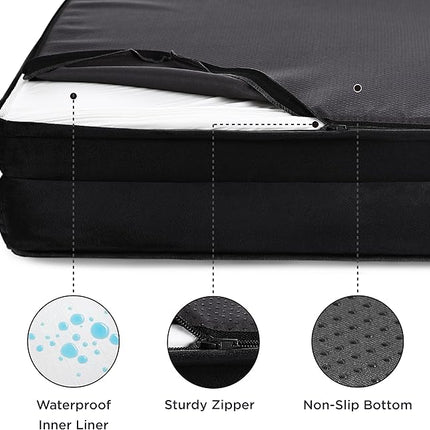 Bedsure XL Orthopedic Dog Bed for Extra Large Dogs - Washable XLarge Dog Cat Bed Waterproof, Comfort Dogs Couch Sofa with Washable Removable Cover, Pet Bed with Nonskid Bottom, Black, 42"