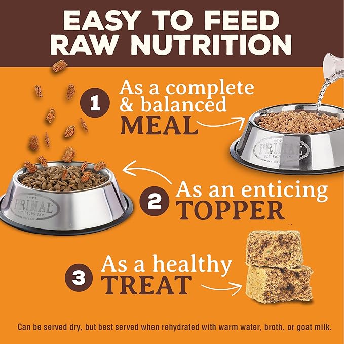 Primal Freeze Dried Raw Dog Food Nuggets, Beef, Complete & Balanced Meal, Also Use as Topper or Treat, Premium, Healthy, Grain Free, High Protein Raw Dog Food, 14 oz