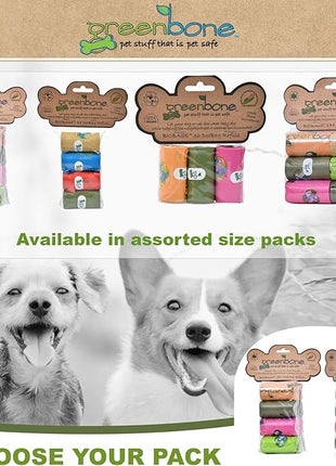 BioBase Pet Poop Bags - 8 Rolls, 96 Bags - 13 Inch x 9 Inch
