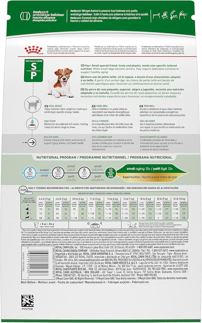 Royal Canin Size Health Nutrition Small Aging 12+ Senior Dry Dog Food, 2.5 lb Bag