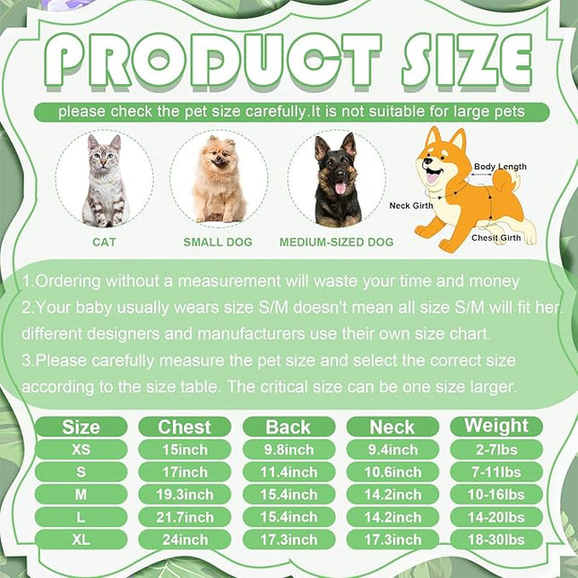 LEIFIDE 8 Pcs Summer Themed Hawaii Dog Dresses Holiday Flamingo Fruit Floral Pattern Pet Skirts Hawaii Puppy Princess Dresses Outfits Bowknot for Girl Dogs Cats Beach(Medium)