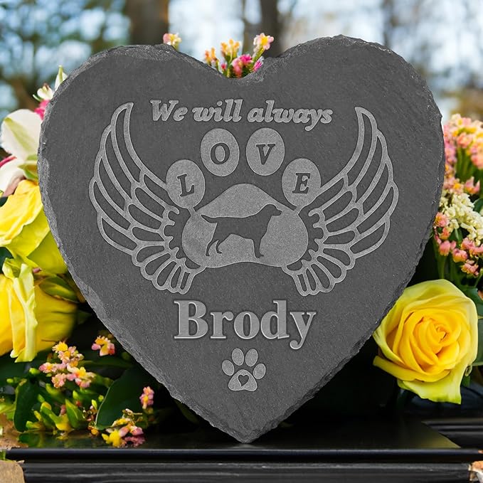 Pet Memorial Stones for Dogs, Pet Memorial Gifts for Dogs, Loss of Dog Sympathy Gift, Dog Memorial Gifts, Dog Loss Gifts, Pet Bereavement Gifts Dog, in Loving Memory Dog - 6 * 6 Inches Stone