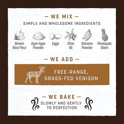 Earth Animal No Hide Chews - Long Lasting Rawhide Free Medium Dog Chews Rolls, Venison - 3 Count Value Pack