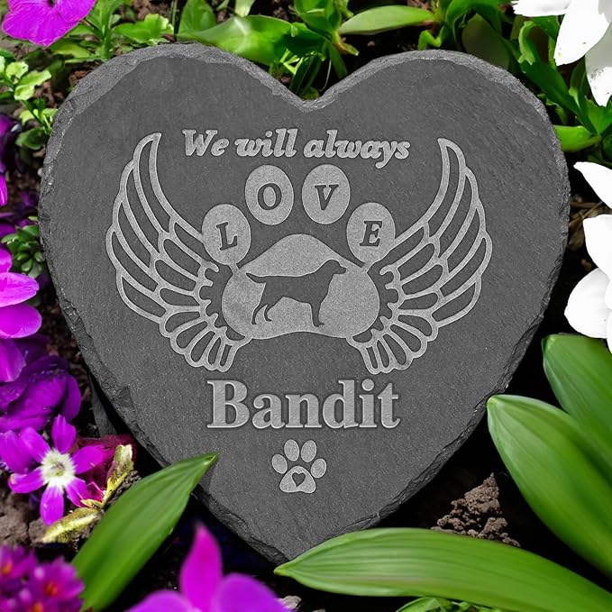 Pet Memorial Stones for Dogs, Dog Gifts Loss of Dog, Sympathy Gift, Remembrance Gift Bereavement Passed Away In Memory 4''×4''/10×10cm