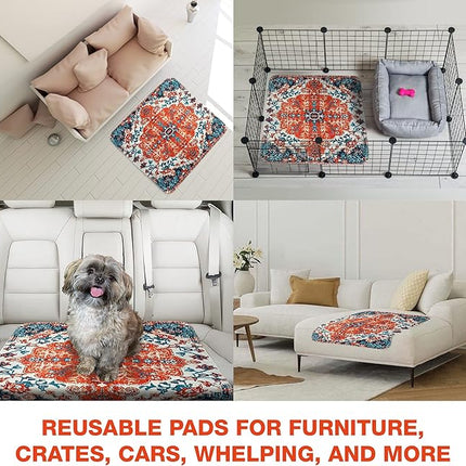 PUPIBOO Washable Pee Pads for Dogs and Cats - Super Absorbent Reusable Puppy Training Pads - 100% Waterproof, Leak-Proof & Non-Slip Whelping Pads for Pet Housebreaking