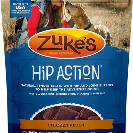 Zuke’s Hip Action, Hip And Joint Support Treats, Soft And Chewy Natural Dog Chicken Treats, Chicken Recipe - 16.0 OZ Bag