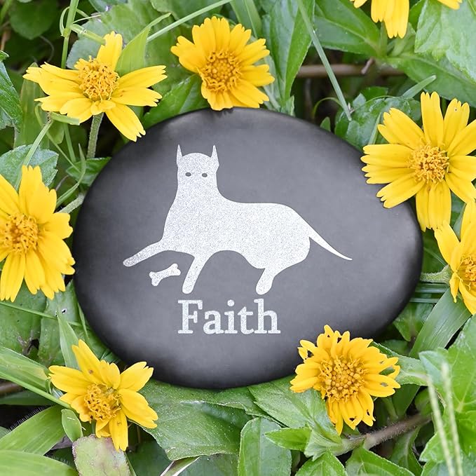 Personalized Memorial Stones for Pets - Dog Sympathy Gifts - Pet Memorial Gifts - Bereavement Gifts for Loss of Pet Dog - Personalized Dog Memorial Stone - Pet Loss Gifts - Dog Memorial Gifts