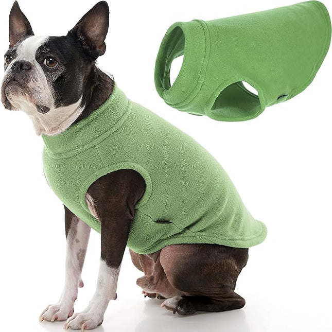 Gooby Stretch Fleece Vest Dog Sweater - Grass Green, X-Large - Warm Pullover Super Stretchy Fleece Dog Jacket for Small to Large Dogs