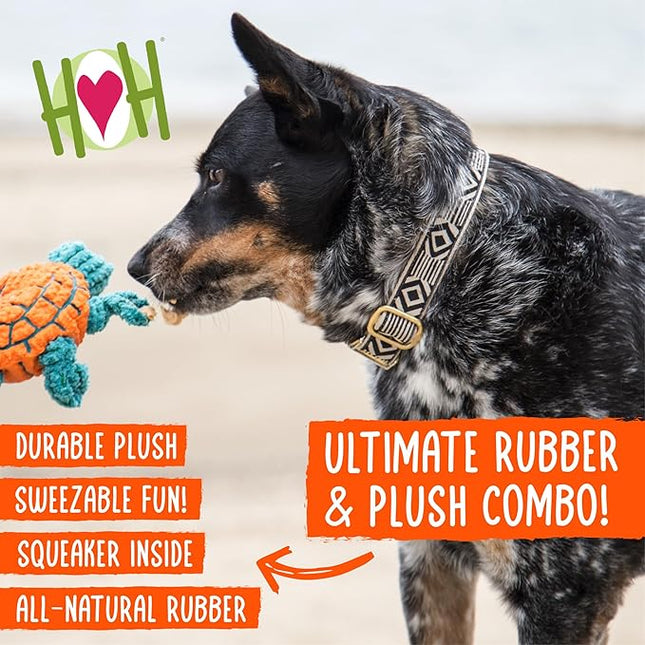 HuggleHounds Huggle-Fusion Dog Toy - Dog Toys Rubber, Fuzzy Dog Toy, Puppy Essentials, Plush & Heavy Duty Latex for Small, Medium & Large Dogs, All Breeds - Bugsy Bunny