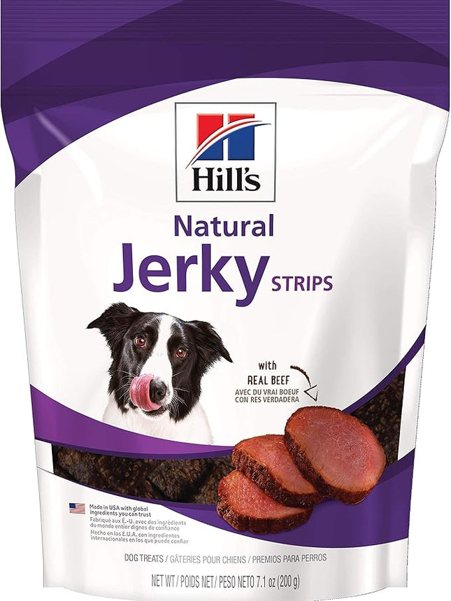 Hill's Natural Jerky Strips, All Life Stages, Great Taste, Dog Treats, Beef, 7.1 oz Bag