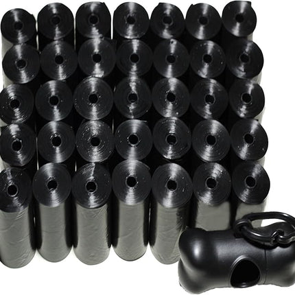 700-Count Dog Pet Waste Poop Bags, 35 Refill Rolls with Poop Bag Dispenser, Black