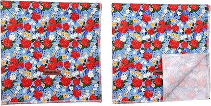 Lionheart glory Dog Bandana 1 Pack Washable Soft Cotton Floral Print Bibs Scarf, Adjustable Kerchief Square Dog Bandanas for Small Dogs
