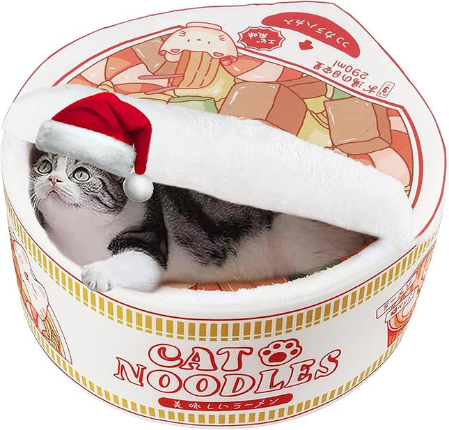 寵幸 Ramen Noodle Dog & Cat Bed,Keep Warm and Super Soft Creative Pet Nest for Indoor Cats,Removable Washable Cushion for Small Medium Large Dogs and Cats