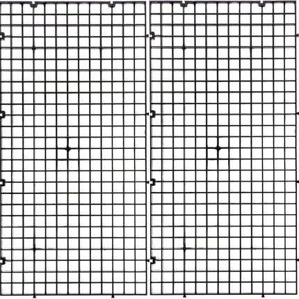 Aquarium Fish Tank Bottom Isolation 4 Pcs, Plastic Egg Crate Grid Divider Tray Egg (S 4pcs Black)