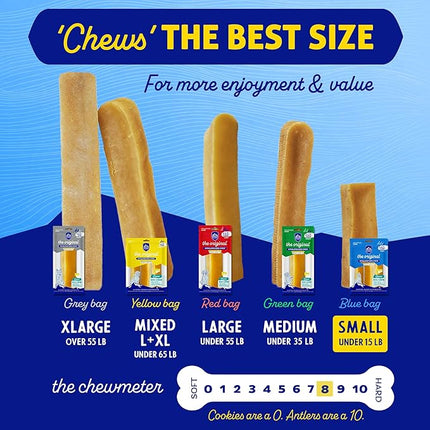 Himalayan Dog Chew Original Yak Cheese Chew, 3 Small Sticks, 1.1 oz, Gluten Free, Healthy Treats, Grain & Lactose Free 100% Natural, Long Lasting for Dogs Under 15 lbs
