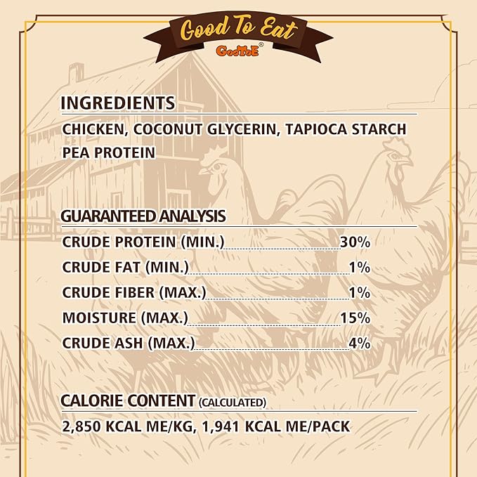Gootoe Chicken Dog Treats – Chicken Sticks (Mini) 1.5 lb – All Natural, Grain-Free, Low Fat, Premium Training Chews, Healthy & Easily Digestible