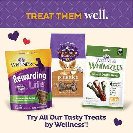 Old Mother Hubbard Wellness Soft & Chewy Bark'n Beef Dog Biscuits, Natural, Training Treats, Beef & Sweet Potato Flavor, Mini Size, (8 Ounce Bag) (Pack of 2)