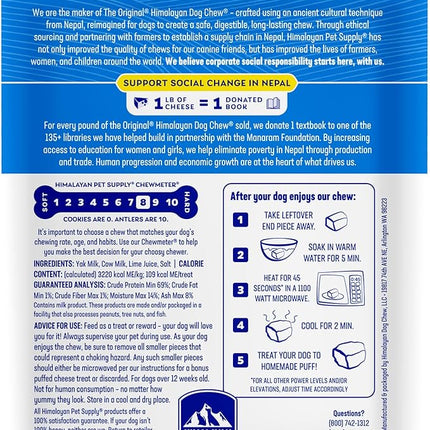 Himalayan Dog Chew Original Yak Cheese Chew, 3 Small Sticks, 1.1 oz, Gluten Free, Healthy Treats, Grain & Lactose Free 100% Natural, Long Lasting for Dogs Under 15 lbs