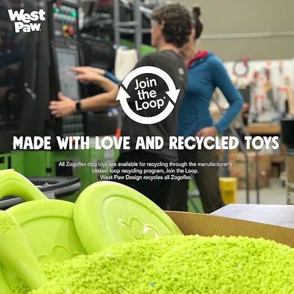 WEST PAW Zogoflex Jive Ball Dog Chew Toy – Bouncing Toys for Dogs, Fetch, Catch, Chewing, Play – Floatable, Recyclable Balls – Latex-Free, Non-Toxic, Dishwasher Safe Dog Toy, Small 2.5", Aqua Blue