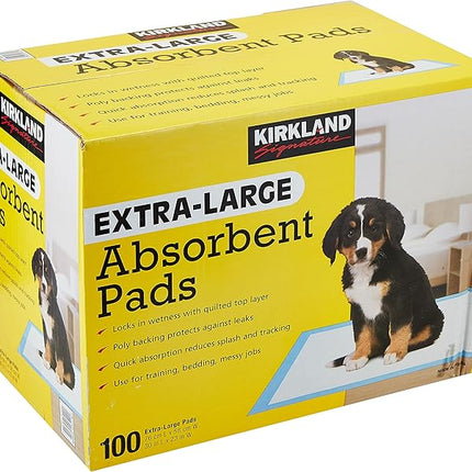 Kirkland Signature Extra-Large Absorbent Pads, 100 Large Pads, 30x23 (Original Version)