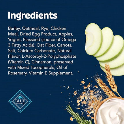 Blue Buffalo Health Bars Mini Crunchy Dog Biscuits, Oven-Baked with Natural Ingredients, Apples & Yogurt, 32-oz Bag