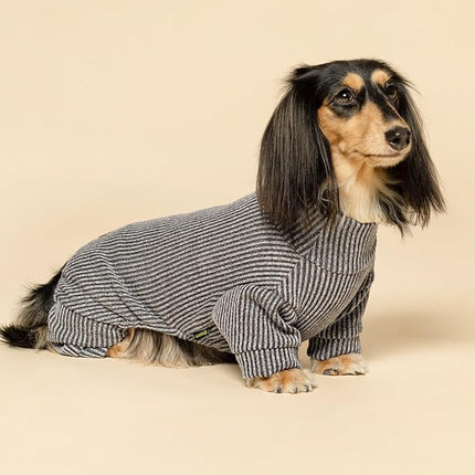 Fitwarm Mock Neck Knitted Dog Pajamas, Warm Winter Clothes for Small Dogs Boy Girl, Pet Pjs, Grey, Small