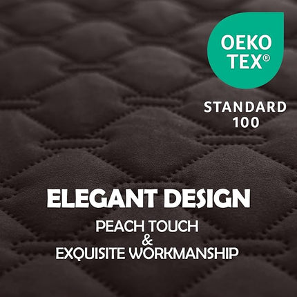 gogobunny 100% Double Sided Waterproof Dog Blanket Soft Pet Bed Cover Reversible Protect Furniture Couch Sofa Car for Puppy Large Dog Cat (Dark Coffee/Light Coffee, 30x90 Inch (Pack of 1))