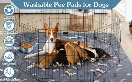 Washable Pee Pads for Dogs Large 36" x 72" 2-Pack Reusable Puppy Pads Pet Training Pads, Fast Absorb Dog Mats, Waterproof Whelping Pad, Non-Slip Protects Against Urine Leakage