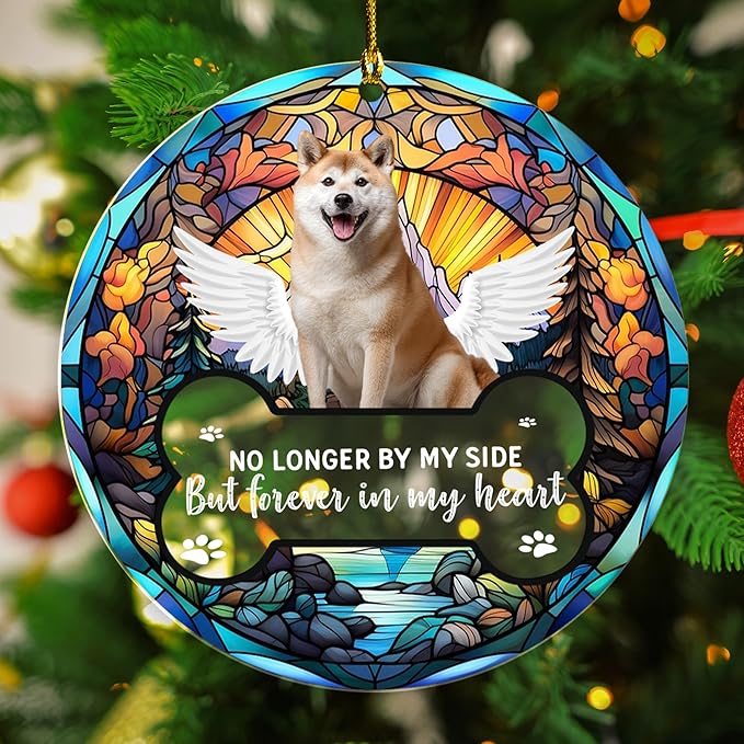 Pavo Personalized Pet Photo Ornaments, Cat Memorial Gifts for Loss of Cat, Dog Memorial Gifts for Loss of Dog, Personalized Christmas Ornaments 2025, Custom Christmas Ornament 4–6 Inches
