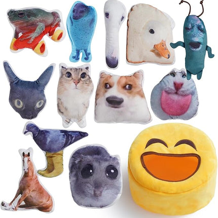 Nocciola Plush Squeaky Dog Toys – 12 Pack Small Dog Chew Toys with Squeakers, Soft Stuffed Puppy Toys with Carry Bag for Small & Medium Dogs