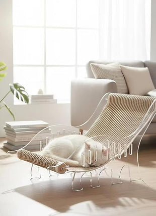 Cat bed for indoor cats cat scratcher bed adjustable acrylic pet bed and pet sofa with sisal - cute dinosaur shape for all small and medium-sized pets and small dog, pet furniture & pet hammock