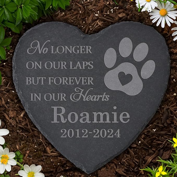 Personalized Pet Memorial Stone, Dog Memorial Gifts for Loss of Dog, Pet Loss Gifts, Pet Memorial, Loss of Dog Sympathy Gift, Dog Remembrance Gift, Pet Bereavement Gifts - In Our Hearts Forever