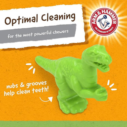 Arm & Hammer for Pets Nubbies Dental Toys T-Rex Dental Chew Toy for Dogs Best Dog Chew Toy for Moderate Chewers Reduces Plaque & Tartar Buildup Without Brushing, Mint Flavor (Pack of 2)