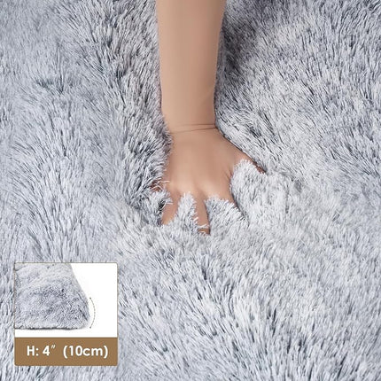 EHEYCIGA Fluffy Dog Crate Bed for Medium Dogs, Plush Faux Fur Crate Pad, Calming Anti Anxiety Medium Dog Bed, Washable Soft Warm Crate Mat with Non-Slip Bottom