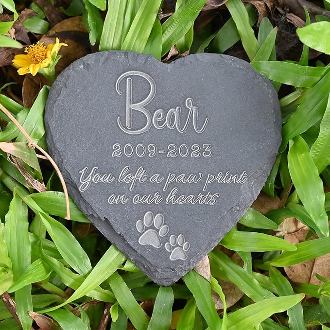 Dog Memorial Gift Personalized Dog Memorial Stone - Pet Memorial Gifts for Cats - Sympathy Gifts for Loss of Dog - Gifts for Loss of Dog - Dog Remembrance Gift, 4''×4''/10×10cm