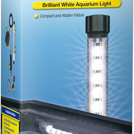 Tetra Hidden LED Stick 6 Inches, Brilliant White Aquarium Light for Tanks Up to 15 Gallons, Model Number: 26658