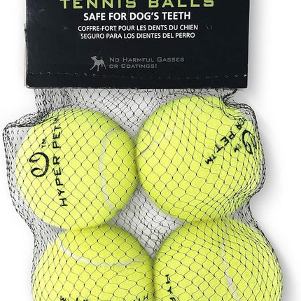 Hyper Pet Tennis Balls for Dogs (Safe Dog Ball, Tennis Balls for Exercise & Training) Interactive Toys work with Hyper Pet K9 Kannon K2 Dog Ball Launcher - 4 Pack 2.5" Green