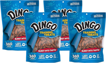 Dingo Soft & Chewy Beef/Chicken Training Treats, 360-Count (Pack of 4)