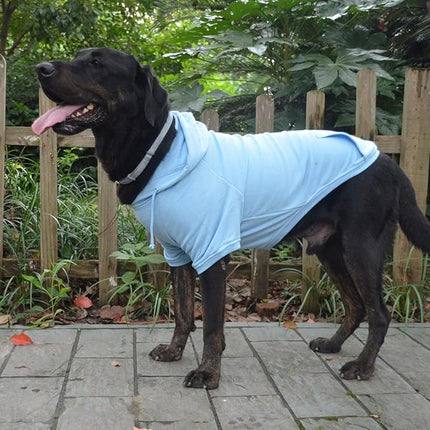 Lovelonglong Blank Basic Hoodie Sweatshirt for Dogs 100% Cotton Fits Small Medium Dachshund Large Dog Sky-Blue XXL
