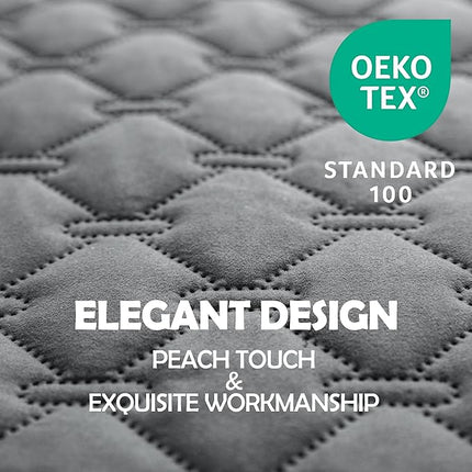 gogobunny 100% Double-Sided Waterproof Dog Bed Cover Pet Blanket Sofa Couch Furniture Protector for Puppy Large Dog Cat, Reversible (82x102 Inch (Pack of 1), Dark Grey/Light Grey)