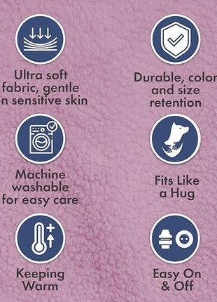 Spark Paws Fleece Dog Jacket, Hooded Sweater Vest, Warm Coat for Winter - Suitable for Small Medium Large XL XXL Breeds - Taupe - M